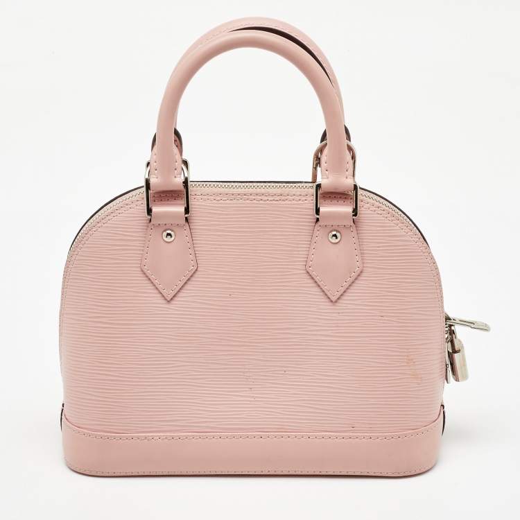 Pre Owned Louis Vuitton Rose Ballerine Epi Leather Alma BB Bag