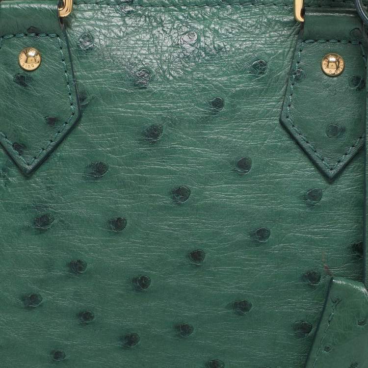 مملوكة مسبقًا Louis Vuitton Green Ostrich Alma BB Bag