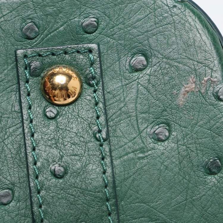 مملوكة مسبقًا Louis Vuitton Green Ostrich Alma BB Bag