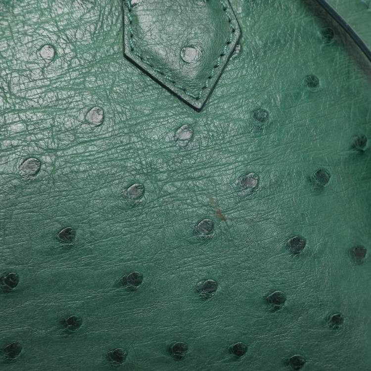 مملوكة مسبقًا Louis Vuitton Green Ostrich Alma BB Bag