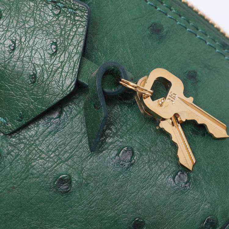 مملوكة مسبقًا Louis Vuitton Green Ostrich Alma BB Bag