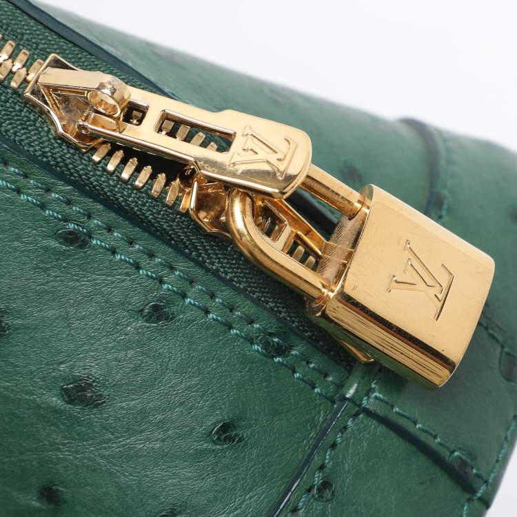 مملوكة مسبقًا Louis Vuitton Green Ostrich Alma BB Bag