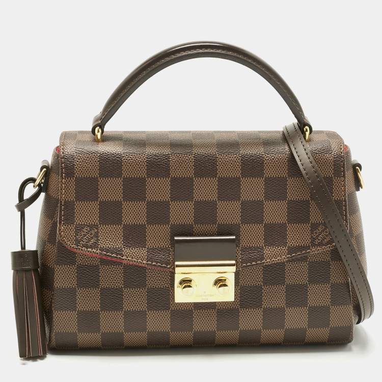 Pre Owned Louis Vuitton Damier Ebene Canvas Croisette Bag
