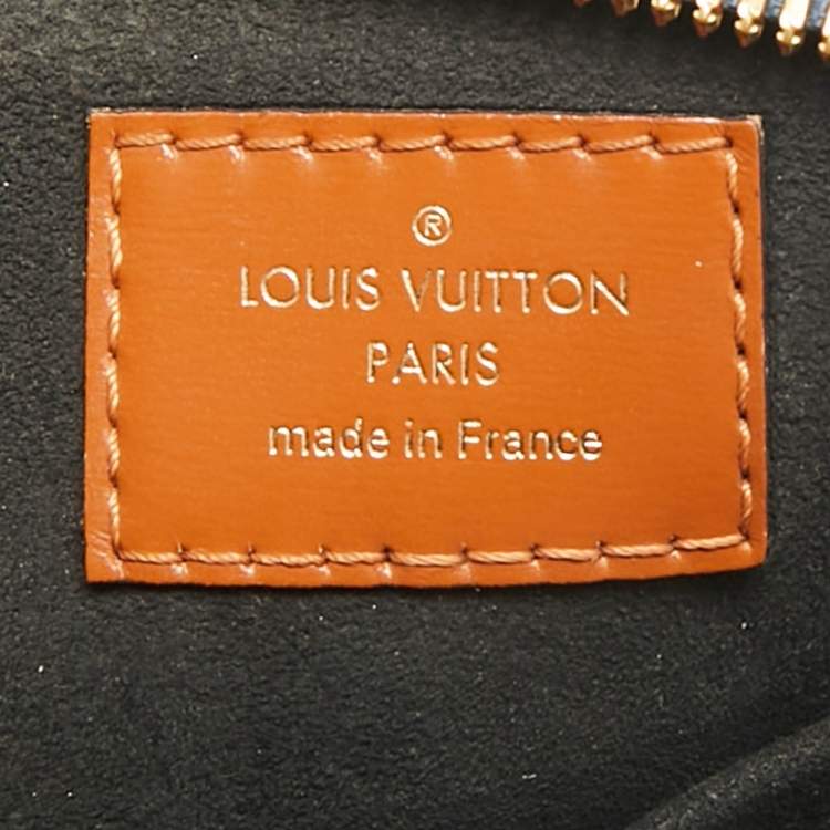 Pre Owned Louis Vuitton Blue Denim and Monogram Leather Alma BB Bag