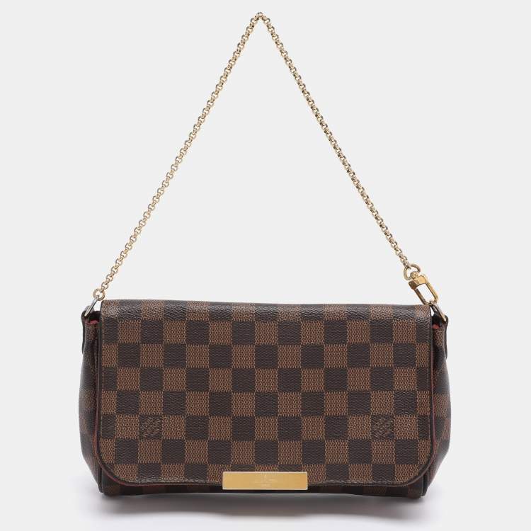 Pre Owned Louis Vuitton Damier Ebene Canvas Favorite MM Bag