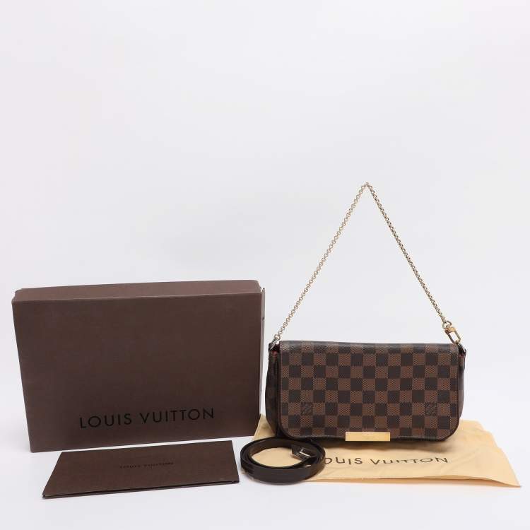 Pre Owned Louis Vuitton Damier Ebene Canvas Favorite MM Bag