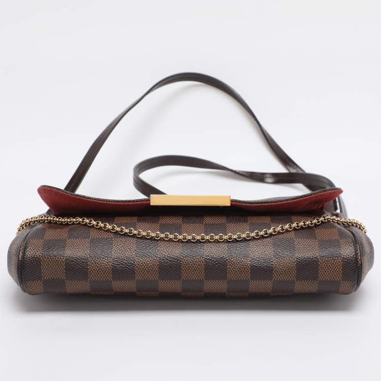 Pre Owned Louis Vuitton Damier Ebene Canvas Favorite MM Bag