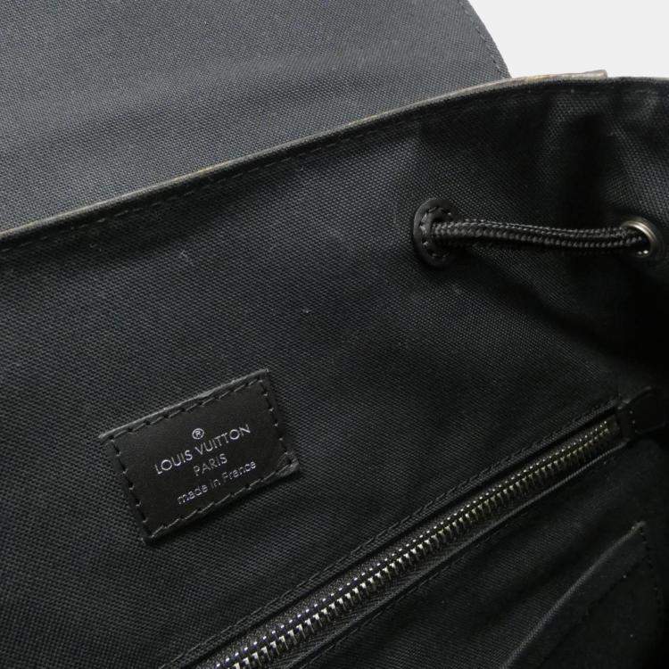 Pre Owned Louis Vuitton Christopher MM Monogram Macassar Coated Canvas Backpack