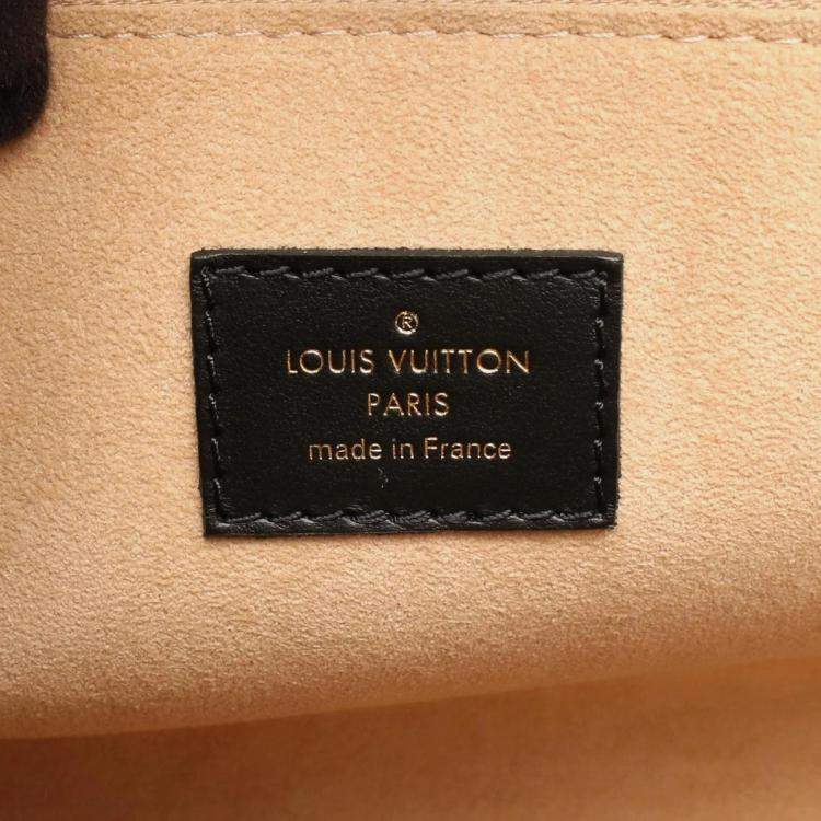 Pre Owned Louis Vuitton On My Side MM Khaki Ivory Monogram Canvas Tote Bag
