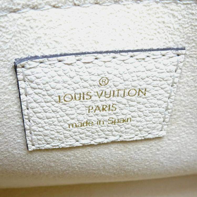 Pre Owned Louis Vuitton Speedy Bandouliere 20 Cream Monogram Empreinte Leather Boston Bag