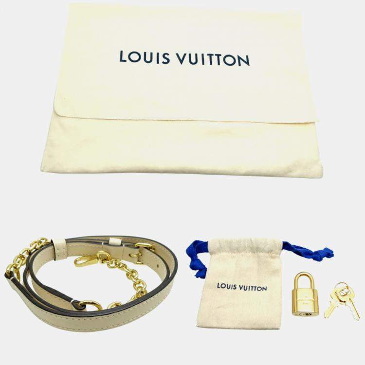Pre Owned Louis Vuitton Speedy Bandouliere 20 Cream Monogram Empreinte Leather Boston Bag