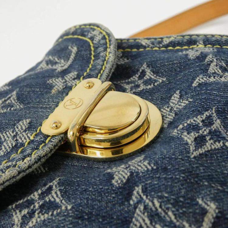 Pre Owned Louis Vuitton Camera Blue Monogram Denim Shoulder Bag