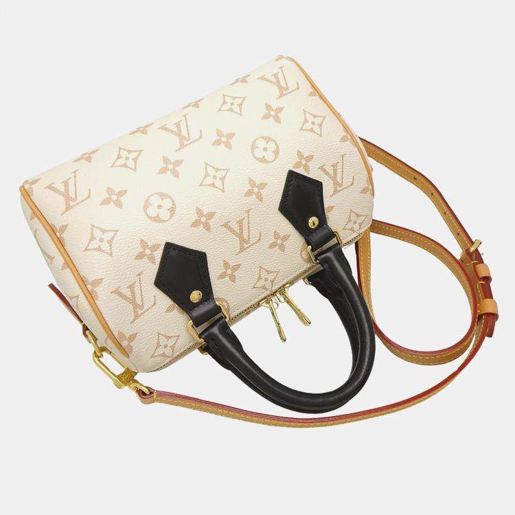 Pre Owned Louis Vuitton Speedy Bandouliere 20 Dune Monogram Canvas Shoulder Bag