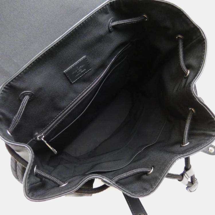 Pre Owned Louis Vuitton Christopher PM Black Damier Graphite Canvas Backpack
