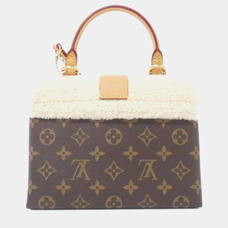 Pre Owned Louis Vuitton Rocky BB Brown Monogram Canvas Handbag