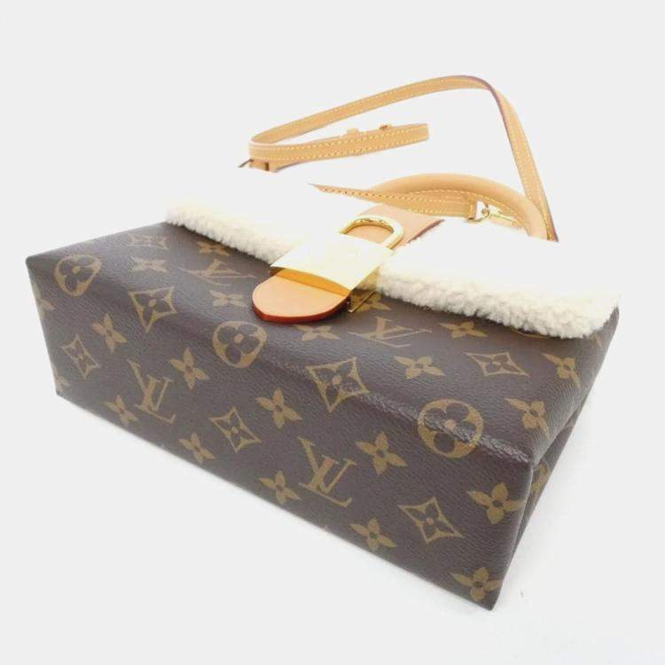 Pre Owned Louis Vuitton Rocky BB Brown Monogram Canvas Handbag
