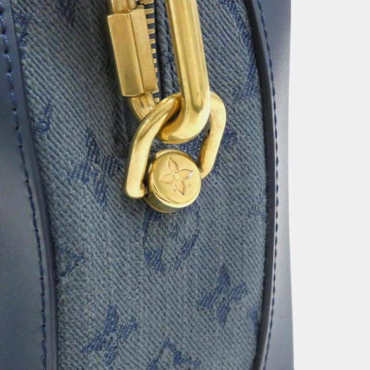 Pre Owned Louis Vuitton Soft Trunk Blue Monogram Denim Shoulder Bag