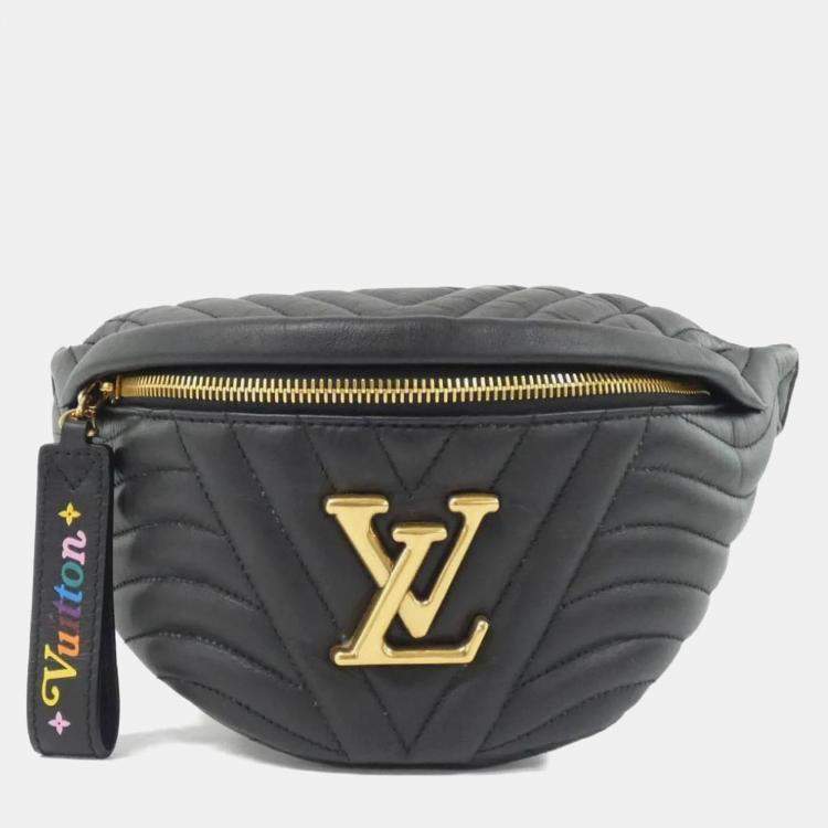 Pre Owned Louis Vuitton New Wave Black Leather Bumbag