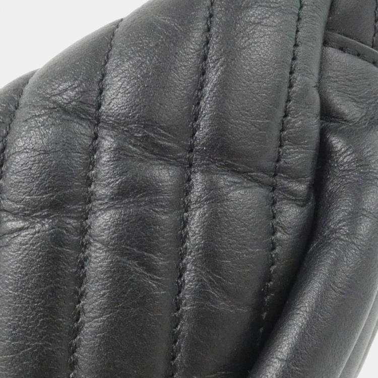 Pre Owned Louis Vuitton New Wave Black Leather Bumbag