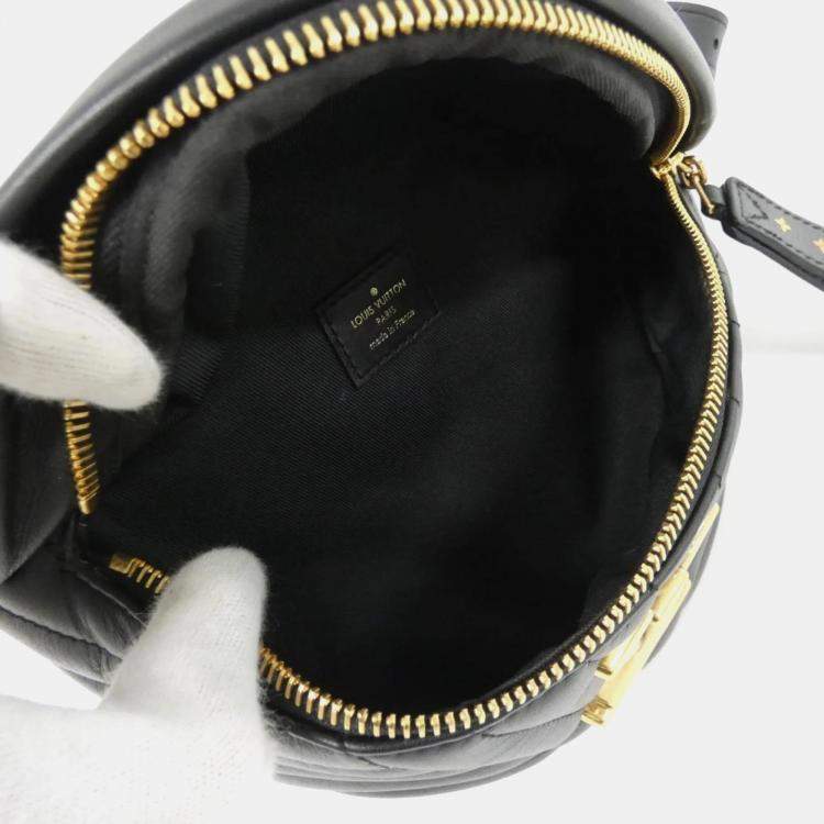 Pre Owned Louis Vuitton New Wave Black Leather Bumbag