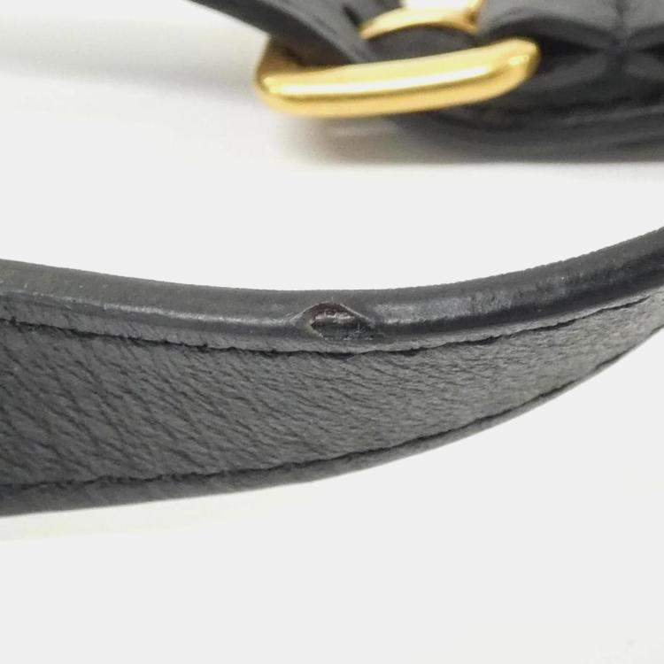 Pre Owned Louis Vuitton New Wave Black Leather Bumbag