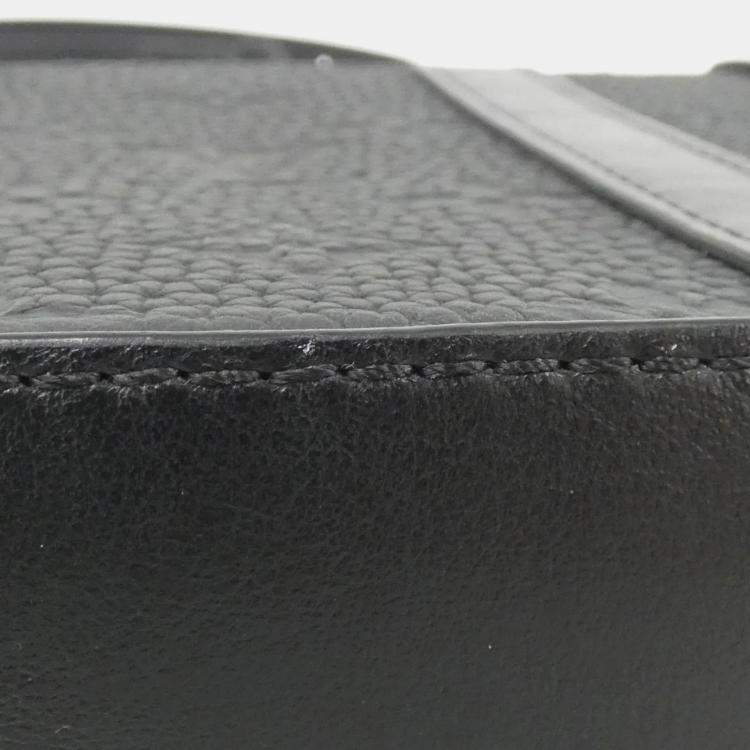 Pre Owned Louis Vuitton Soft Trunk Wallet Black Taurillon Monogram Leather Shoulder Bag
