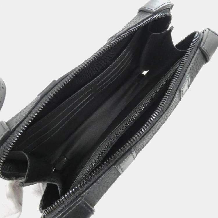 Pre Owned Louis Vuitton Soft Trunk Wallet Black Taurillon Monogram Leather Shoulder Bag