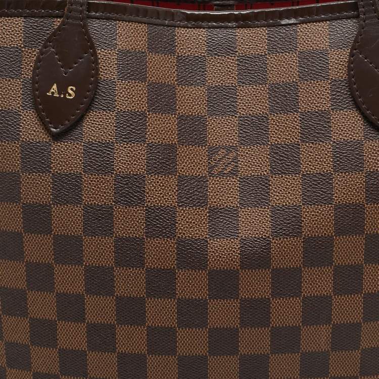 Pre Owned Louis Vuitton Damier Ebene Canvas Neverfull MM Bag