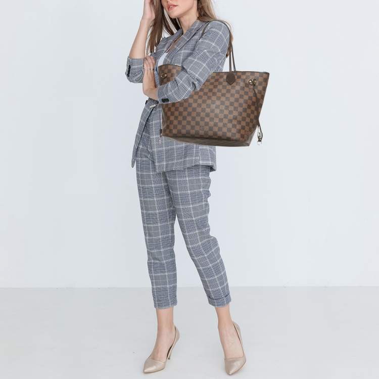 Pre Owned Louis Vuitton Damier Ebene Canvas Neverfull MM Bag