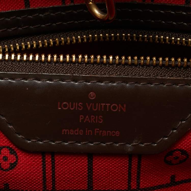 Pre Owned Louis Vuitton Damier Ebene Canvas Neverfull MM Bag