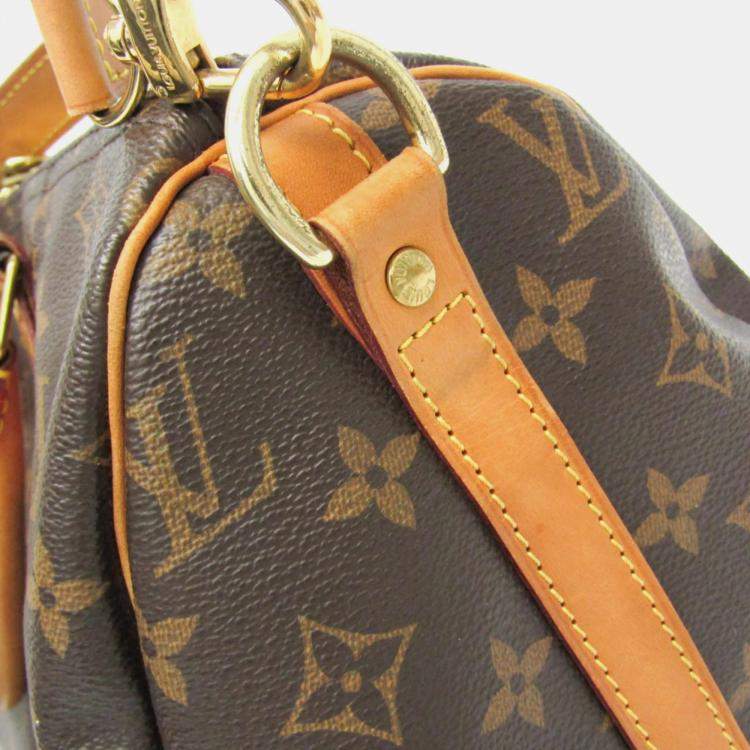 Pre Owned Louis Vuitton Speedy Bandouliere 30 Brown Canvas Handbag