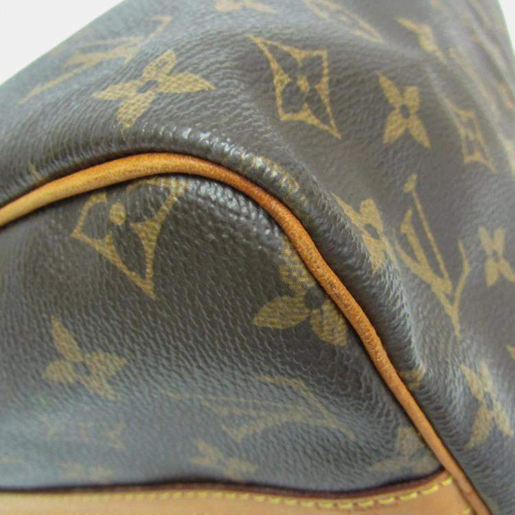 Pre Owned Louis Vuitton Speedy Bandouliere 30 Brown Canvas Handbag