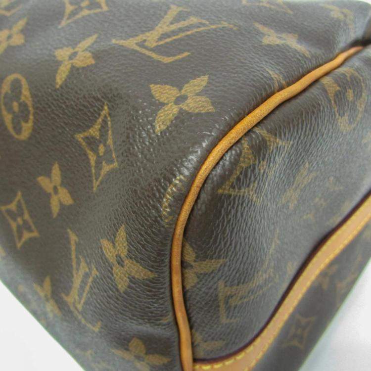 Pre Owned Louis Vuitton Speedy Bandouliere 30 Brown Canvas Handbag