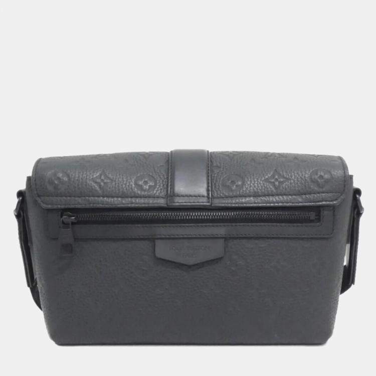 Pre Owned Louis Vuitton S-Cape Messenger Black Taurillon Leather Shoulder Bag