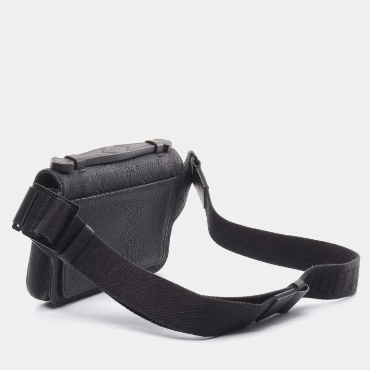 Pre Owned Louis Vuitton S-Lock Black Leather Shoulder Bag