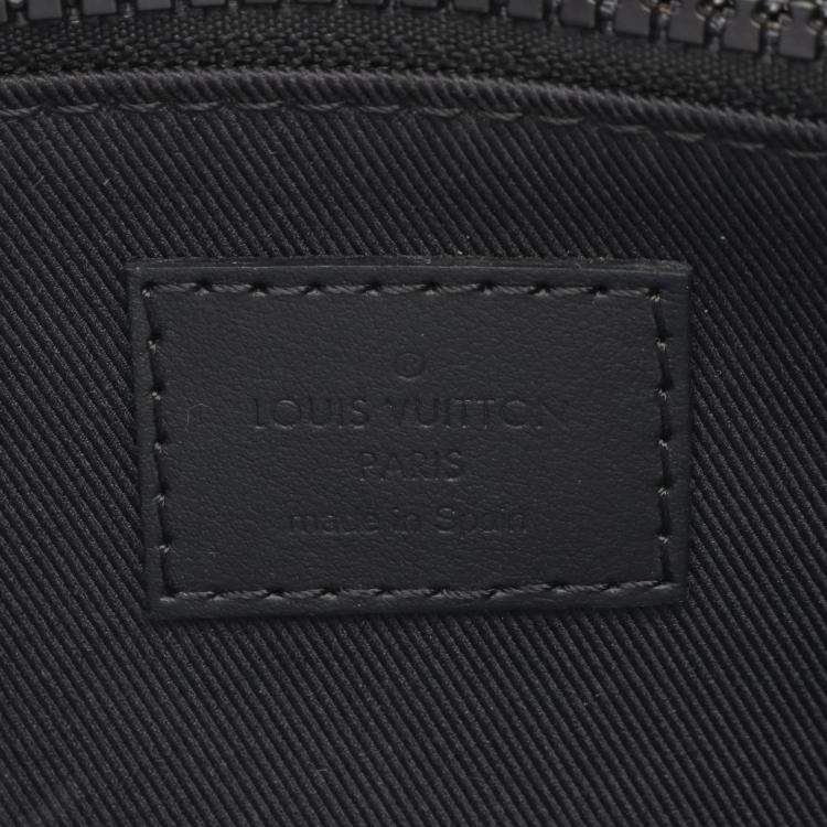 Pre Owned Louis Vuitton S-Lock Black Leather Shoulder Bag