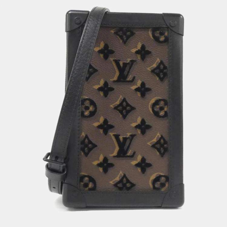 Pre Owned Louis Vuitton Tuffetage Vertical Soft Trunk Black Monogram Canvas Shoulder Bag