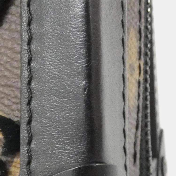 Pre Owned Louis Vuitton Tuffetage Vertical Soft Trunk Black Monogram Canvas Shoulder Bag