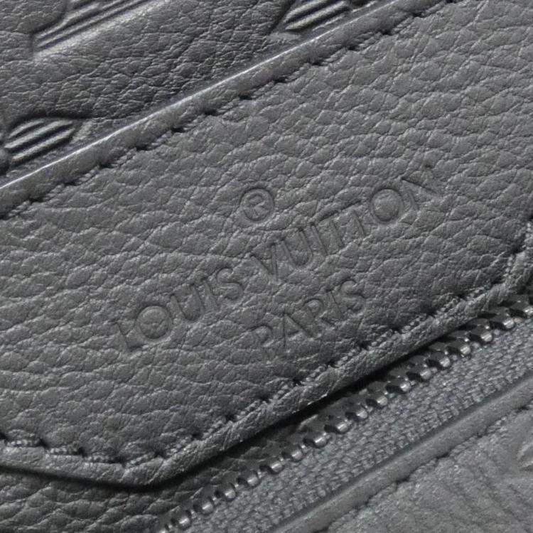 Pre Owned Louis Vuitton Black Leather Trio Messenger Shoulder Bag
