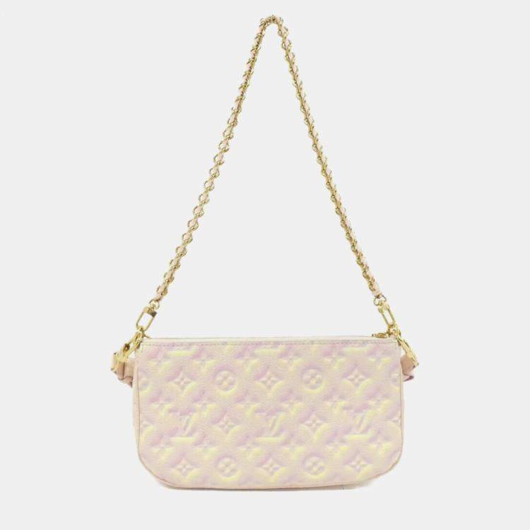 Pre Owned Louis Vuitton Multi Pochette Accessoires Summer Stardust Light Pink Monogram Empreinte Leather Shoulder Bag