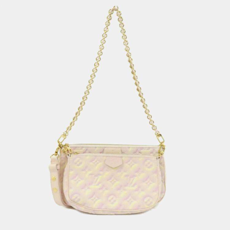 Pre Owned Louis Vuitton Multi Pochette Accessoires Summer Stardust Light Pink Monogram Empreinte Leather Shoulder Bag