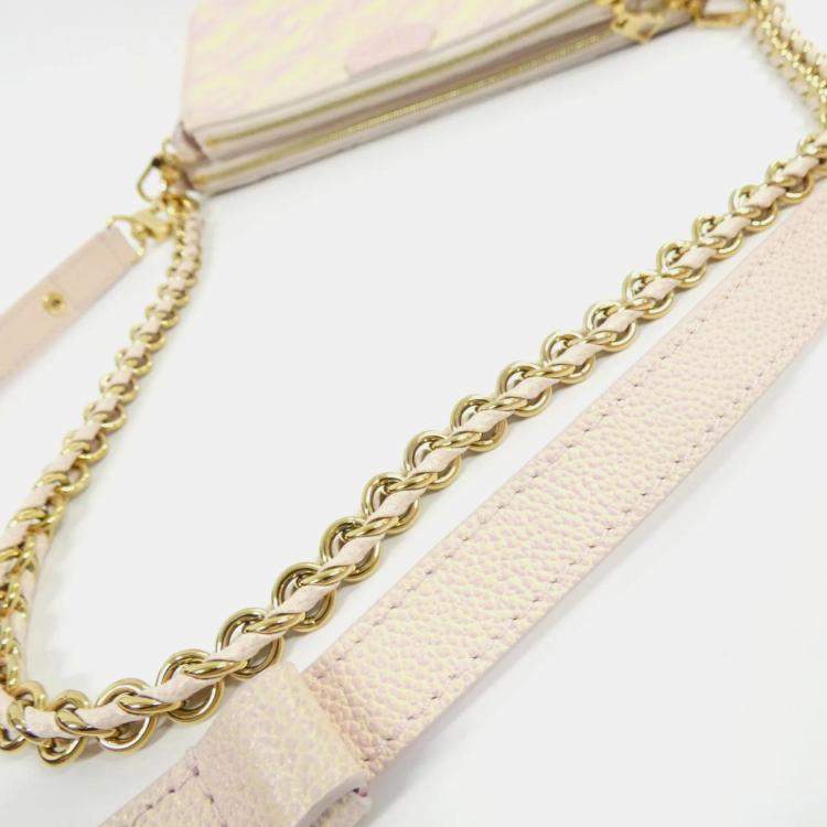 Pre Owned Louis Vuitton Multi Pochette Accessoires Summer Stardust Light Pink Monogram Empreinte Leather Shoulder Bag