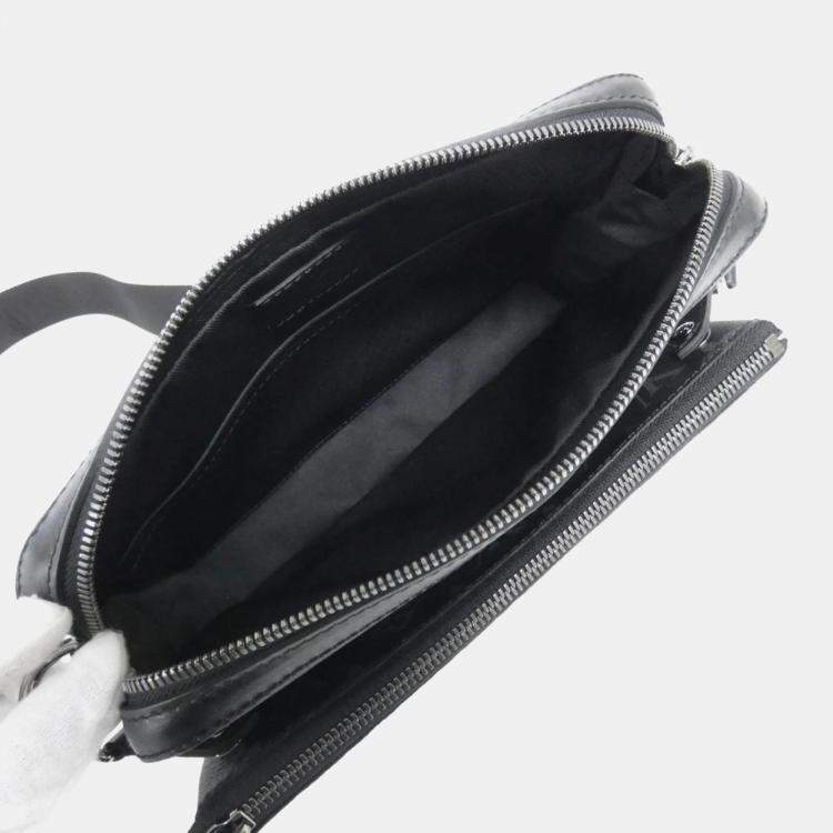 Pre Owned Louis Vuitton Trio Messenger Gris Monogram Eclipse Reverse Leather Shoulder Bag