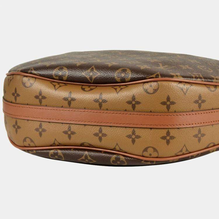 Pre Owned Louis Vuitton Loop Brown Monogram Reverse Canvas Hobo Bag