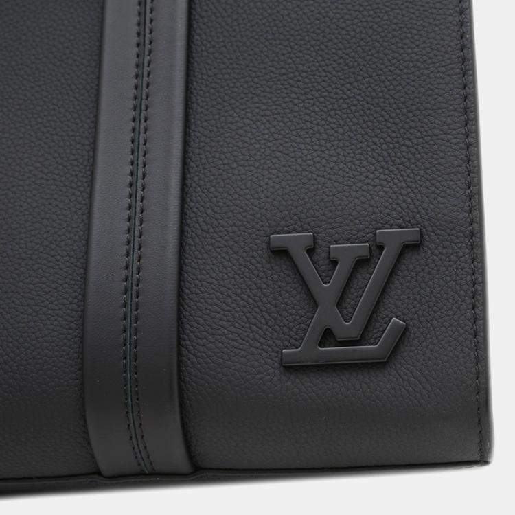 مملوكة مسبقًا Louis Vuitton Aerogram Take Off Black Leather Tote Bag