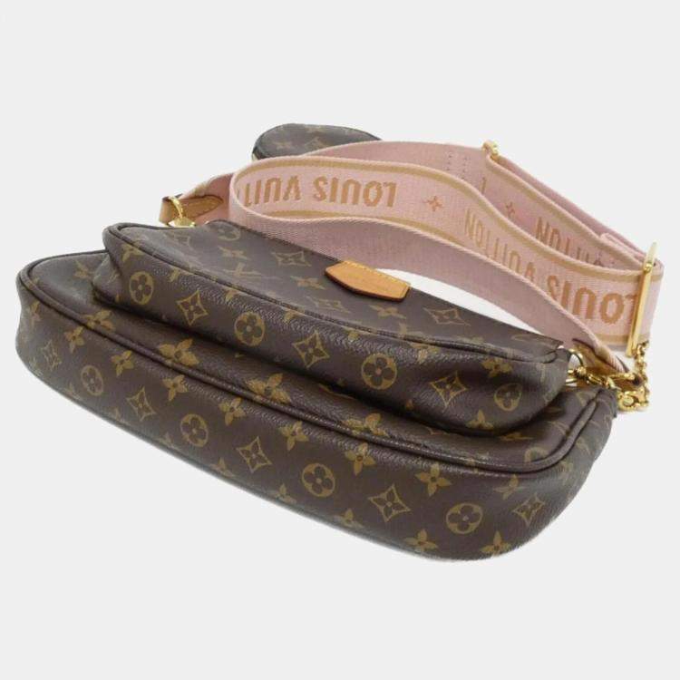 Pre Owned Louis Vuitton Monogram Multi Pochette Accessoires Brown Canvas Shoulder Bag