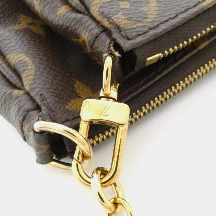 Pre Owned Louis Vuitton Monogram Multi Pochette Accessoires Brown Canvas Shoulder Bag