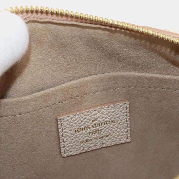 Pre Owned Louis Vuitton Monogram Speedy Bandouliere 20 2Way Hand Shoulder Bag Leather Beige Clair