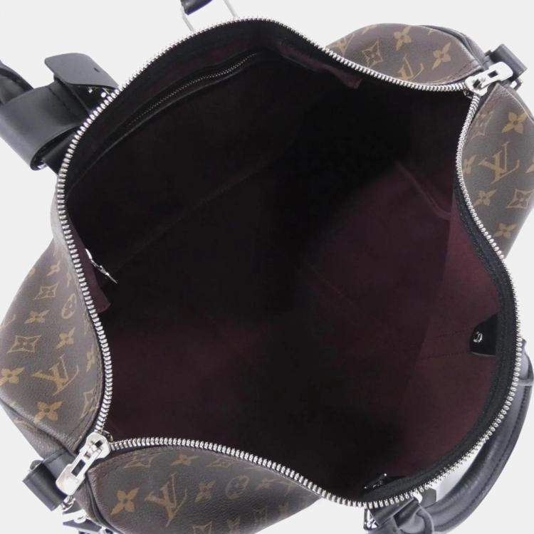 Pre Owned Louis Vuitton Keepall Bandouliere 45 Brown Canvas Boston Bag