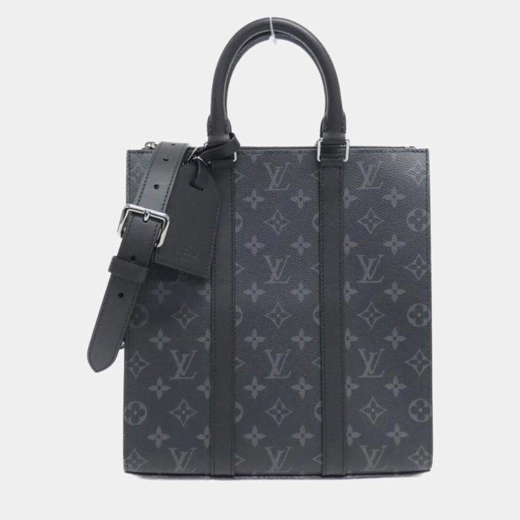 Pre Owned Louis Vuitton Monogram Eclipse Sac Plat Cross Handbag